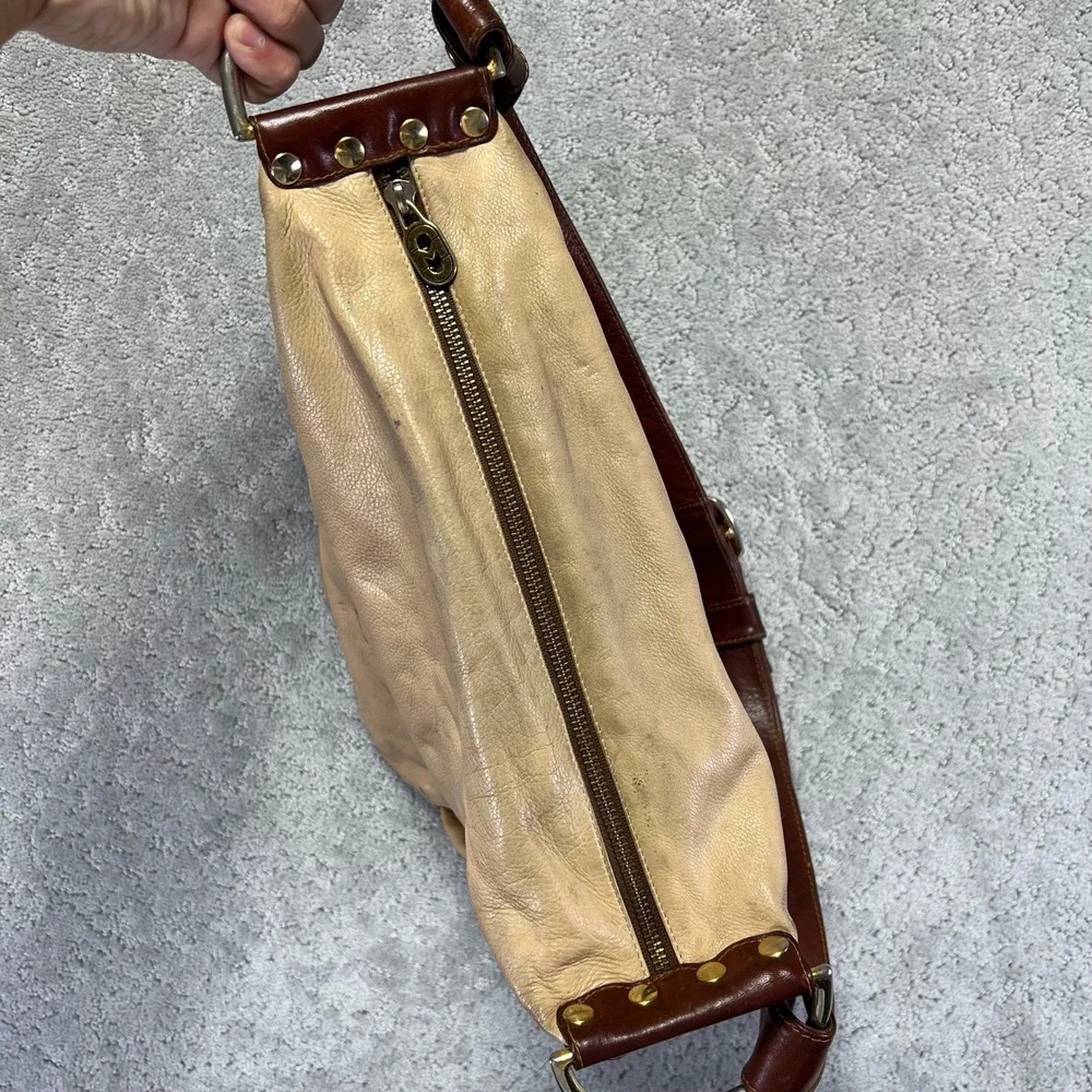 VINTAGE Marino Orlandi Bag Italian Geniune Leather Tan‎ Brown Crossbody Shoulder